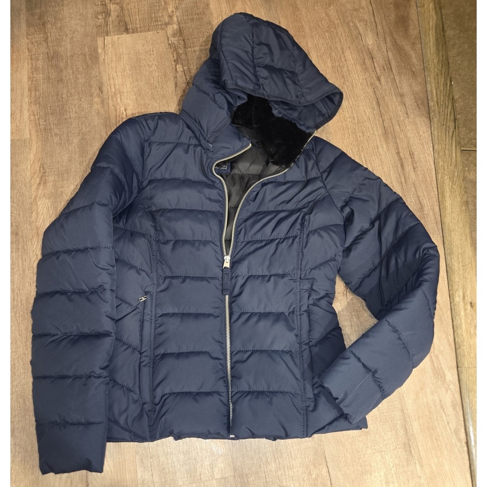 Abercrombie And Fitch Blue Puffer Lightweight Winter Jacket